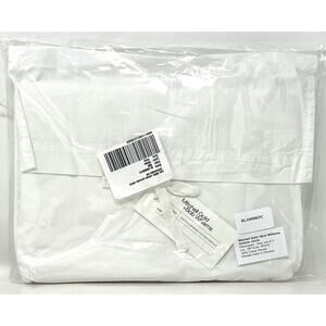 Mitchell Gold Bob Williams King Pillowcases Cotton Percale Optical Wht VTG Wash